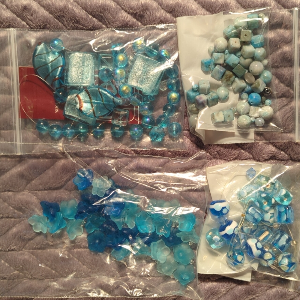 Blue Glass Pieces